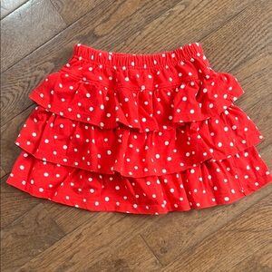 Red Polka Dot Ruffle Skirt